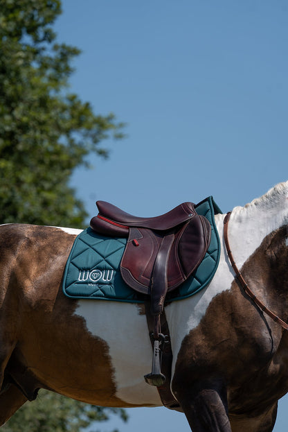 Tapis Horse Care WOW store bleu canard