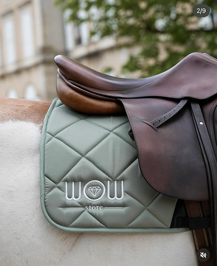 Tapis Horse Care WOW store vert laurier