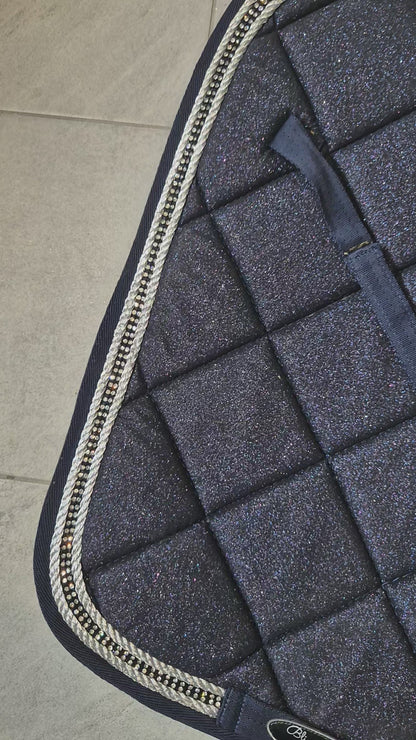 Occasion : Tapis dressage Bling Your Horse marine paillettes