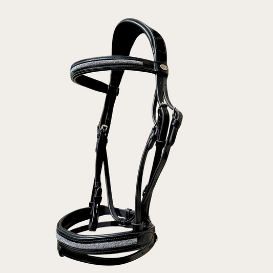 Bridon + rênes Sparkle CABALLIA noir argent