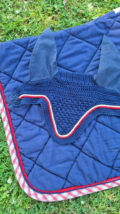 Occasion : Tapis + bonnet RG marine et rouge