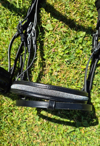 Bridon + rênes Sparkle CABALLIA noir argent