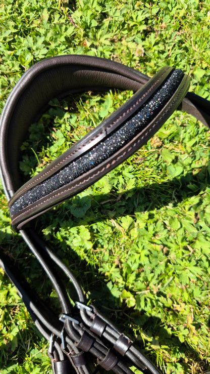 Bridon + rênes Sparkle CABALLIA marron noir